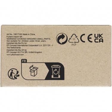 Logo trade business gift photo of: Ayo 6-piece coloured crayon set